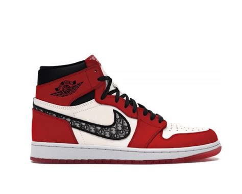 nike dior red|Nike Dior high tops.